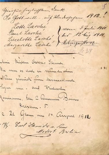Historisches Gästebuch